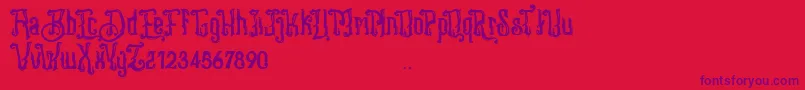 Stangbunder Font – Purple Fonts on Red Background