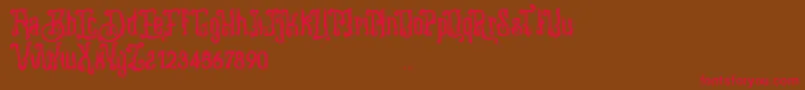 Stangbunder Font – Red Fonts on Brown Background