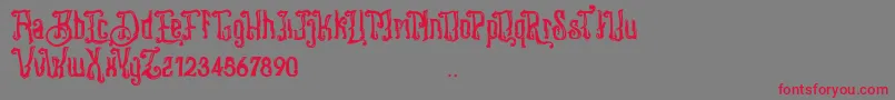 Stangbunder Font – Red Fonts on Gray Background