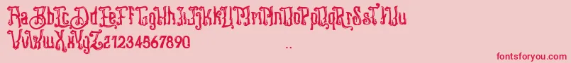 Stangbunder Font – Red Fonts on Pink Background