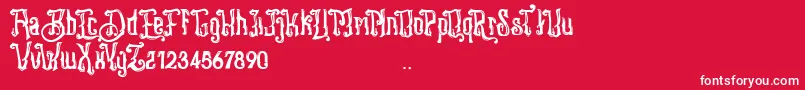 Stangbunder Font – White Fonts on Red Background