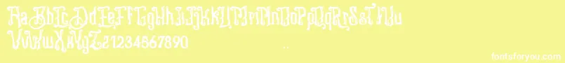 Stangbunder Font – White Fonts on Yellow Background