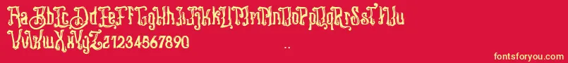Stangbunder Font – Yellow Fonts on Red Background