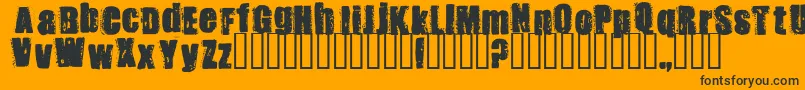 STANK    Font – Black Fonts on Orange Background