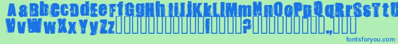 STANK    Font – Blue Fonts on Green Background