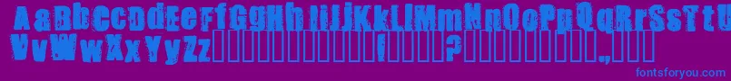 STANK   -Schriftart – Blaue Schriften auf violettem Hintergrund