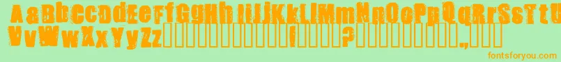 STANK    Font – Orange Fonts on Green Background