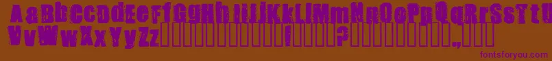 STANK    Font – Purple Fonts on Brown Background