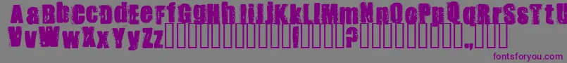 STANK   -Schriftart – Violette Schriften auf grauem Hintergrund