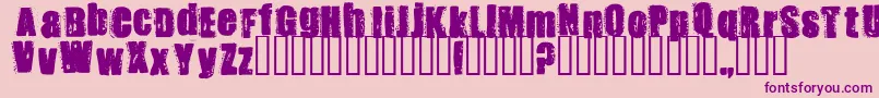 STANK   -Schriftart – Violette Schriften auf rosa Hintergrund