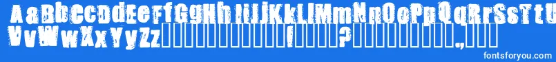 STANK    Font – White Fonts on Blue Background
