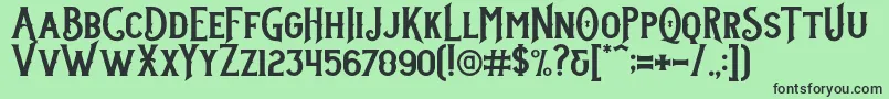 Stanley DEMO Font – Black Fonts on Green Background