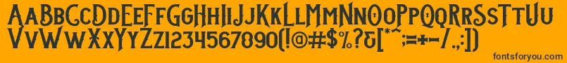 Stanley DEMO Font – Black Fonts on Orange Background