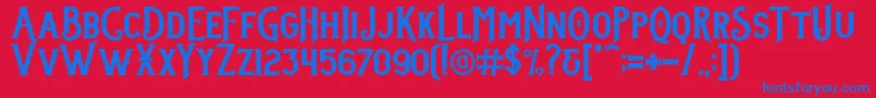 Stanley DEMO Font – Blue Fonts on Red Background