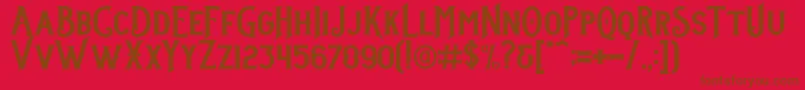 Stanley DEMO Font – Brown Fonts on Red Background