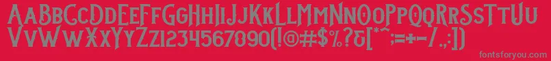 Stanley DEMO Font – Gray Fonts on Red Background