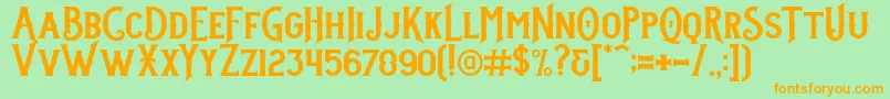 Stanley DEMO Font – Orange Fonts on Green Background