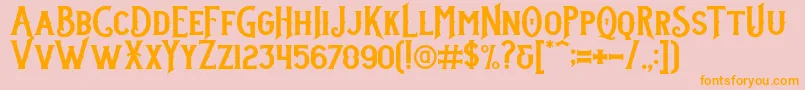 Stanley DEMO Font – Orange Fonts on Pink Background