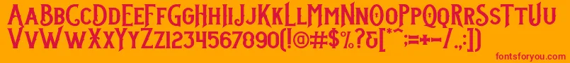 Stanley DEMO Font – Red Fonts on Orange Background
