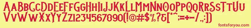 Stanley DEMO Font – Red Fonts on Yellow Background