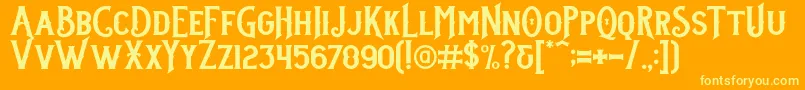 fuente Stanley DEMO – Fuentes Amarillas Sobre Fondo Naranja