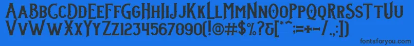 Stanley DEMO Font – Black Fonts on Blue Background