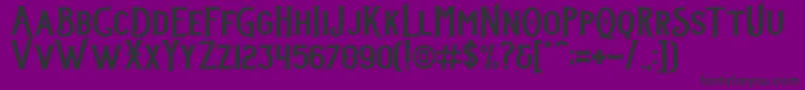 Шрифт Stanley DEMO – чёрные шрифты на фиолетовом фоне