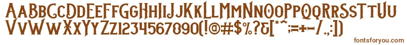 Шрифт Stanley DEMO – коричневые шрифты на белом фоне
