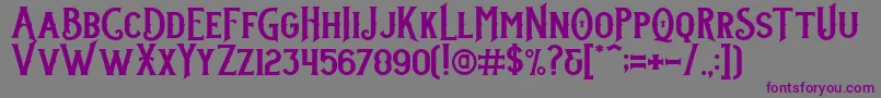 Шрифт Stanley DEMO – фиолетовые шрифты на сером фоне