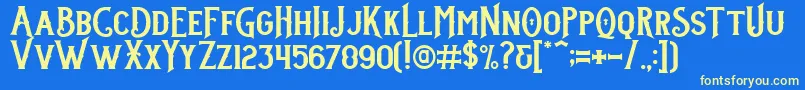 Stanley DEMO Font – Yellow Fonts on Blue Background