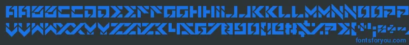 Star Doors Font – Blue Fonts on Black Background