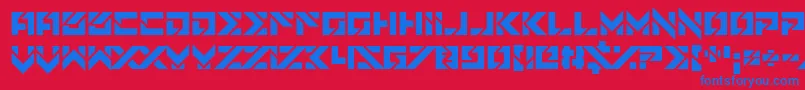 Star Doors Font – Blue Fonts on Red Background
