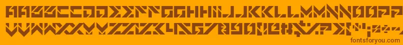 Star Doors Font – Brown Fonts on Orange Background