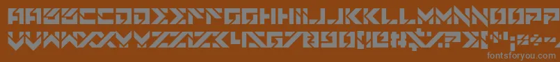 Star Doors Font – Gray Fonts on Brown Background