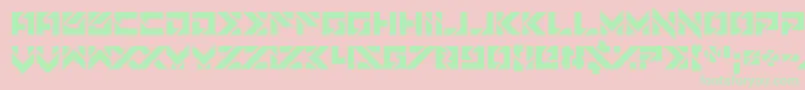 Star Doors Font – Green Fonts on Pink Background