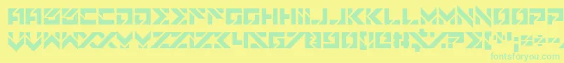 Шрифт Star Doors – зелёные шрифты на жёлтом фоне