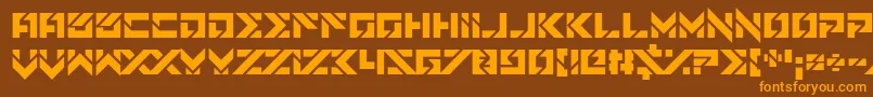 Star Doors Font – Orange Fonts on Brown Background