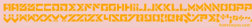 Star Doors Font – Orange Fonts on Pink Background
