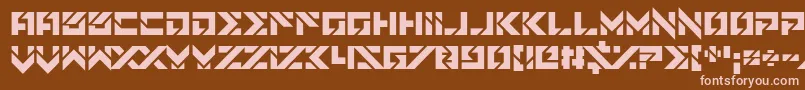 Star Doors Font – Pink Fonts on Brown Background