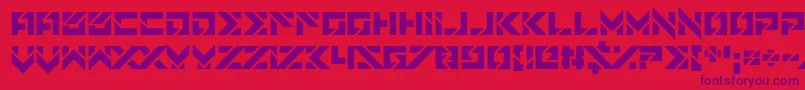 Star Doors Font – Purple Fonts on Red Background