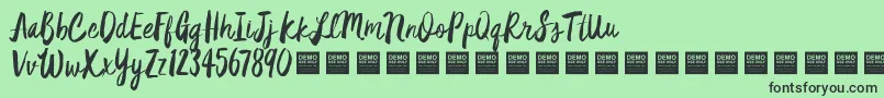 Star Dust   Demo Font – Black Fonts on Green Background