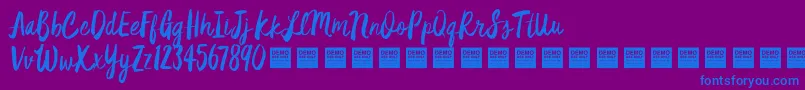 Star Dust   Demo Font – Blue Fonts on Purple Background