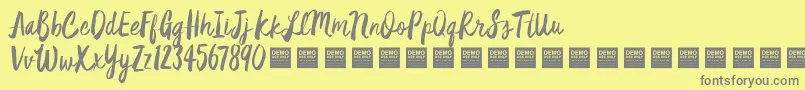 Star Dust   Demo Font – Gray Fonts on Yellow Background