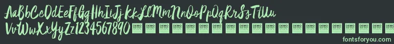 Star Dust   Demo Font – Green Fonts on Black Background