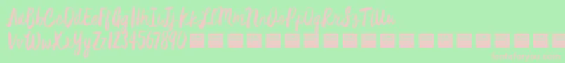 Star Dust   Demo Font – Pink Fonts on Green Background