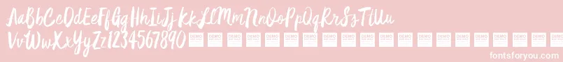 Star Dust   Demo-Schriftart – Weiße Schriften auf rosa Hintergrund