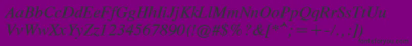 OldTimesItalic Font – Black Fonts on Purple Background