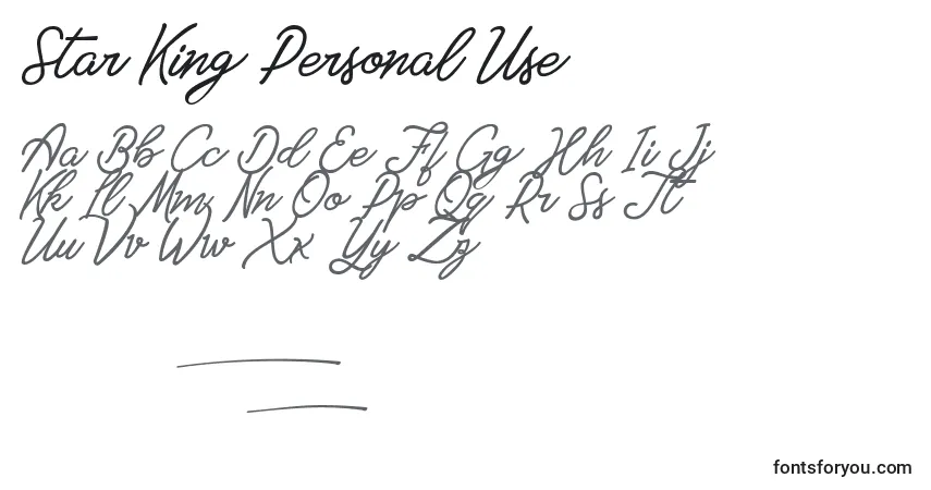 Шрифт Star King Personal Use – алфавит, цифры, специальные символы