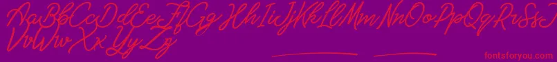 Star King Personal Use Font – Red Fonts on Purple Background