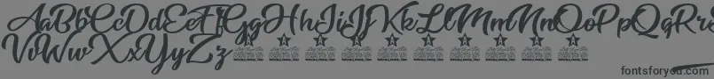 Star Light Personal Use Font – Black Fonts on Gray Background